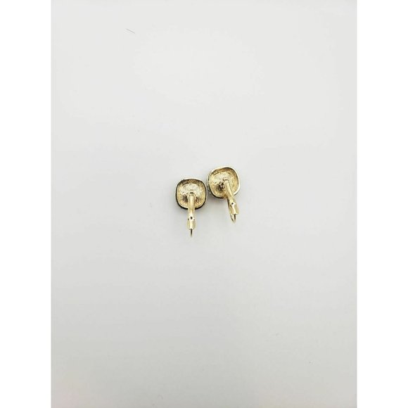 Gold Plated Cushion Cut Crystal Lever back Dangle Earrings - Picture 4 of 5